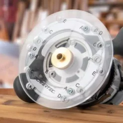 Woodworking Tool Accessories POWERTEC Router Bits Solid Brass Inlay Kit Incl. 1/8 In. Carbide Router Bit, 1/4 In. Shank, Bushing, Nut, Collar, Alignment Pin -Deals Power Tool Accessories Store powertec router guides 71333 4f 1000