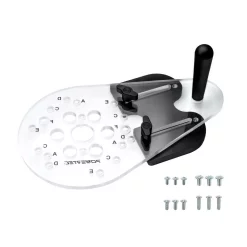 Woodworking Tool Accessories POWERTEC Universal Router Plate With Edge Routing Reversible Fence, Knobs And Machine Screws For Adaptive Mounting