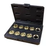 Woodworking Tool Accessories POWERTEC Brass Router Bushing Set With Case