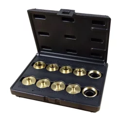 Woodworking Tool Accessories POWERTEC Brass Router Bushing Set With Case