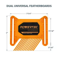 Saw Accessories POWERTEC Dual Universal Featherboards For Multi-Functional Woodworking With Flex And Miter Lock System (2-Pack) -Deals Power Tool Accessories Store powertec saw accessories 71393 4f 1000