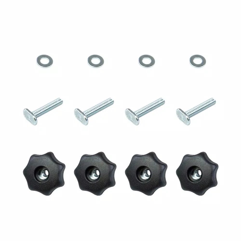 Saw Tracks POWERTEC T-Track Knob Kit With 7 Star 5/16 In.-18 Threaded Knob, Bolts And Washers For Woodworking Jigs And Fixtures (Set Of 4) 3 Saw Tracks POWERTEC T-Track Knob Kit With 7 Star 5/16 In.-18 Threaded Knob, Bolts And Washers For Woodworking Jigs And Fixtures (Set Of 4)