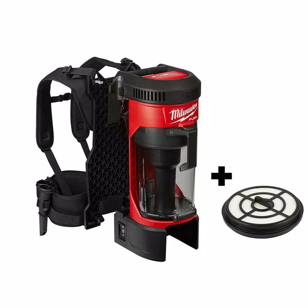 Wet & Dry Vacuums Milwaukee M18 FUEL 18-Volt Lithium-Ion Brushless 1 Gal. Cordless 3-in-1 Backpack Vacuum With Extra HEPA Filter 3 Wet & Dry Vacuums Milwaukee M18 FUEL 18-Volt Lithium-Ion Brushless 1 Gal. Cordless 3-in-1 Backpack Vacuum With Extra HEPA Filter