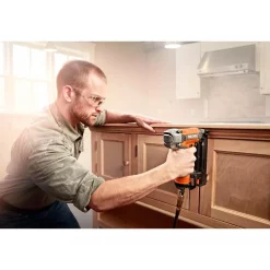 Nail Guns RIDGID 18-Gauge 2-1/8 In. Brad Nailer W/ CLEAN DRIVE Technology, Tool Bag, And Sample Nails W/ 1/4 In. 50 Ft. Lay Flat Air Hose -Deals Power Tool Accessories Store ridgid brad nailers r213bnf r5025lf 44 1000