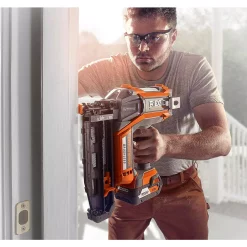 Nail Guns RIDGID 18-Volt Cordless Brushless HYPERDRIVE 16-Gauge 2-1/2 In. Straight Finish Nailer(Tool Only), Belt Clip, Bag, Sample Nails -Deals Power Tool Accessories Store ridgid framing nailers r09892b fa 1000