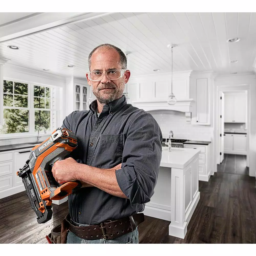 Nail Guns RIDGID 18-Volt Cordless Brushless HYPERDRIVE 16-Gauge 2-1/2 In Straight Finish Nailer, 2 Ah Battery, Charger, Belt Clip And Bag 16 Nail Guns RIDGID 18-Volt Cordless Brushless HYPERDRIVE 16-Gauge 2-1/2 In Straight Finish Nailer, 2 Ah Battery, Charger, Belt Clip And Bag - Image 14