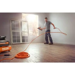 Nail Guns RIDGID 23-Gauge 1-3/8 In. Headless Pin Nailer With Dry-Fire Lockout With 1/4 In. 50 Ft. Lay Flat Air Hose -Deals Power Tool Accessories Store ridgid pin nailers r138hpf r5025lf 1f 1000