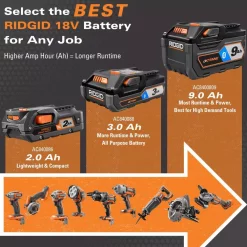 Power Tool Batteries RIDGID 18-Volt OCTANE Bluetooth 9.0 Ah Battery With 18-Volt USB Portable Power Source With Activate Button 18 Power Tool Batteries RIDGID 18-Volt OCTANE Bluetooth 9.0 Ah Battery With 18-Volt USB Portable Power Source With Activate Button -Deals Power Tool Accessories Store ridgid power tool batteries ac8400809 ac86072b 40 1000