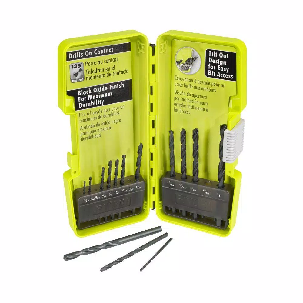 Drill Bits RYOBI Black Oxide Drill Bit Set (14-Piece) 6 Drill Bits RYOBI Black Oxide Drill Bit Set (14-Piece) - Image 4