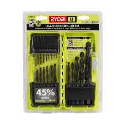 Drill Bits RYOBI Black Oxide Drill Bit Set (21-Piece)