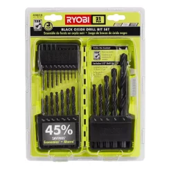 Drill Bits RYOBI Black Oxide Drill Bit Set (21-Piece)