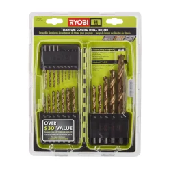 Drill Bits RYOBI Titanium Coated Drill Bit Set (21-Piece)