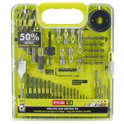 Drill Bits RYOBI Multi-Material Drill And Drive Kit (60-Piece)