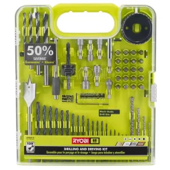 Drill Bits RYOBI Multi-Material Drill And Drive Kit (60-Piece) With BONUS 25FT Tape Measure -Deals Power Tool Accessories Store ryobi drill bit sets a98601g rtm25 a0 1000
