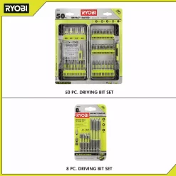 Drill Bits RYOBI Impact Rated Driving Kit (50-Piece) With BONUS (8-Piece) Impact Rated Driving Kit -Deals Power Tool Accessories Store ryobi drill bit sets ar2039 ar2046 40 1000