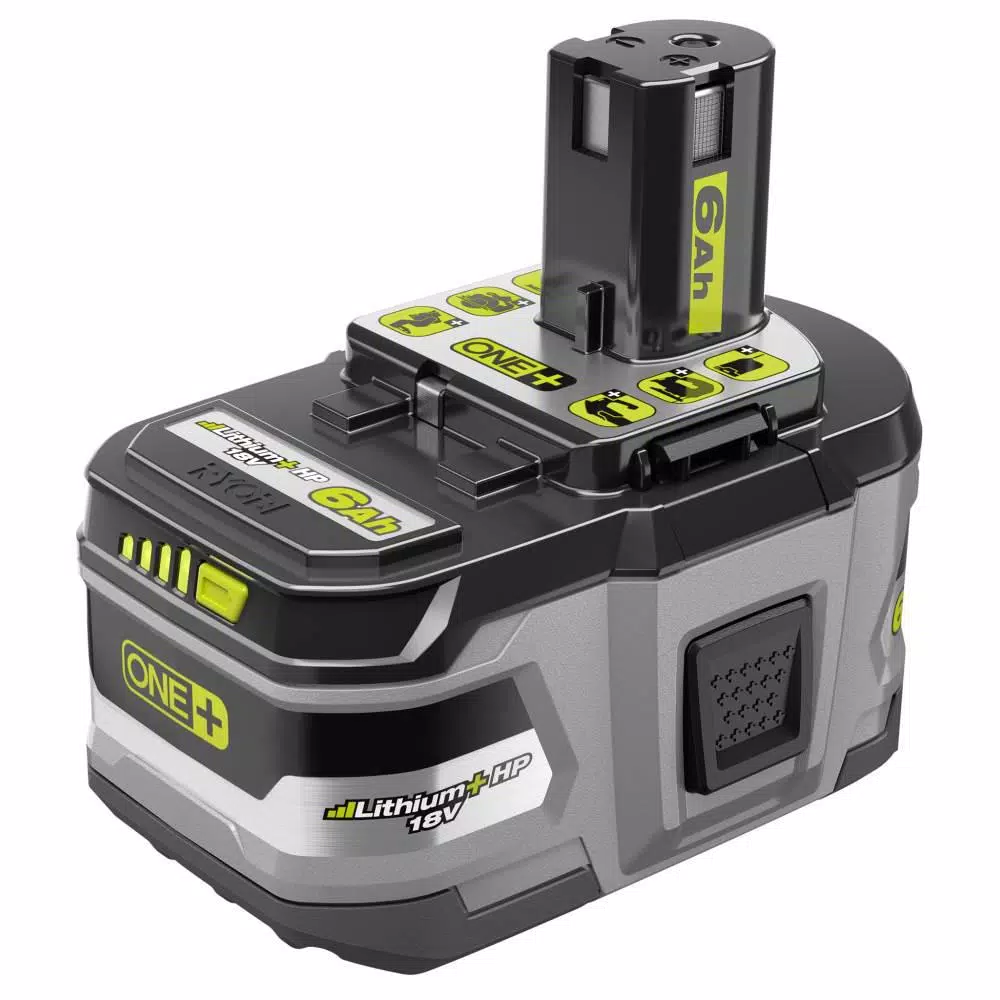 Power Tool Batteries RYOBI 18-Volt ONE+ Lithium-Ion 6.0 Ah LITHIUM+ HP High Capacity Battery 3 Power Tool Batteries RYOBI 18-Volt ONE+ Lithium-Ion 6.0 Ah LITHIUM+ HP High Capacity Battery