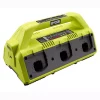 Power Tool Battery Chargers RYOBI 18-Volt ONE+ 6-Port Dual Chemistry IntelliPort SUPERCHARGER With USB Port