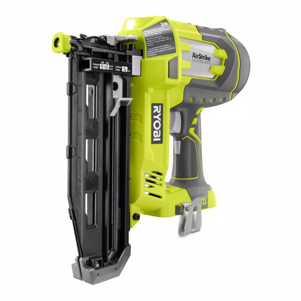Nail Guns RYOBI 18-Volt ONE+ Lithium-Ion Cordless AirStrike 18-Gauge Brad Nailer And 16-Gauge Straight Nailer 2-Tool Combo Kit 10 Nail Guns RYOBI 18-Volt ONE+ Lithium-Ion Cordless AirStrike 18-Gauge Brad Nailer And 16-Gauge Straight Nailer 2-Tool Combo Kit - Image 8
