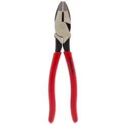 Southwire 9 In. Hi-Leverage Side Cutting Pliers With Crimper With Dipped Handles