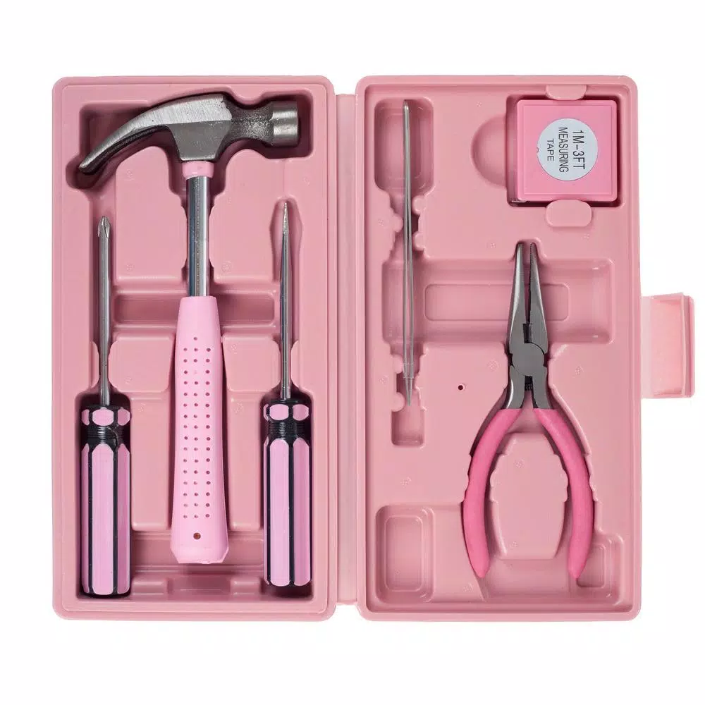 Hand Tool Sets Stalwart 9-Piece Pink Home Hand Tools, Tool Set 5 Hand Tool Sets Stalwart 9-Piece Pink Home Hand Tools, Tool Set - Image 3