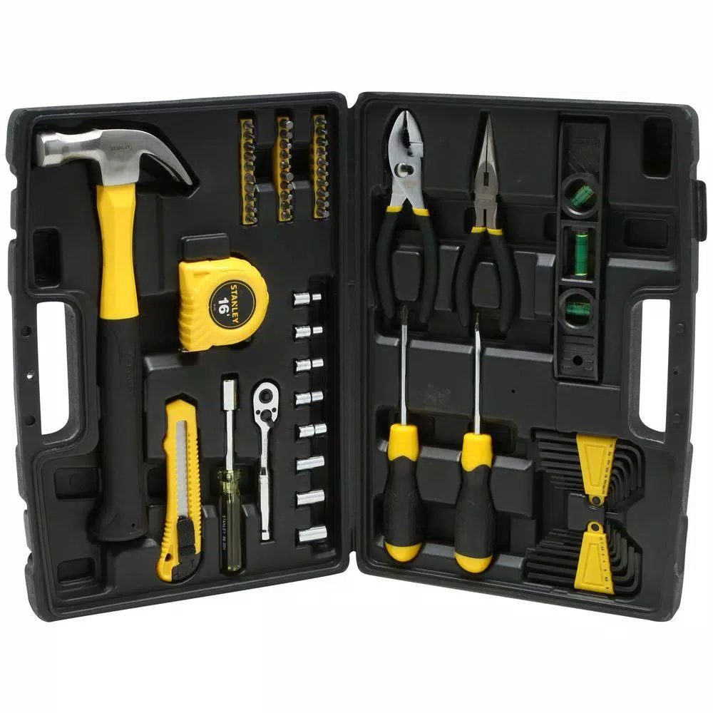 Hand Tool Sets Stanley Home Tool Kit (65-Piece) 3 Hand Tool Sets Stanley Home Tool Kit (65-Piece)