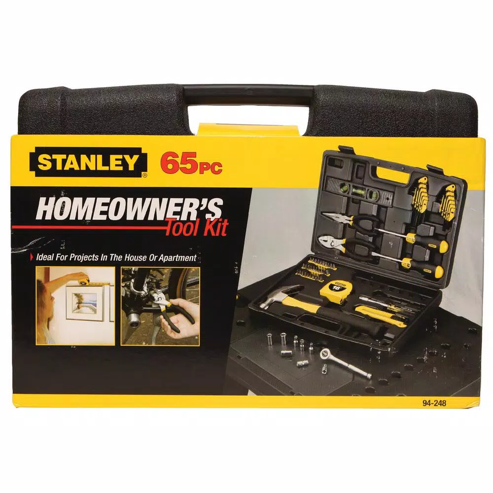 Hand Tool Sets Stanley Home Tool Kit (65-Piece) With Bonus Keychain Pocket Tape Measure 5 Hand Tool Sets Stanley Home Tool Kit (65-Piece) With Bonus Keychain Pocket Tape Measure - Image 3