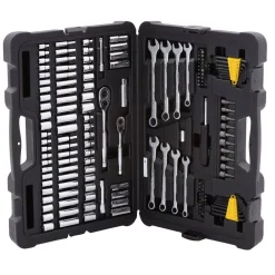 Hand Tool Sets Stanley 1/4 In. & 3/8 In. Drive SAE Mechanics Tool Set (145-Piece) -Deals Power Tool Accessories Store stanley mechanics tool sets stmt71653 e1 1000