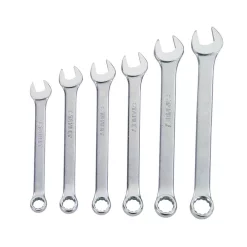 Hand Tool Sets Stanley Chrome Vanadium Steel SAE Combination Wrench Set (6-Piece)
