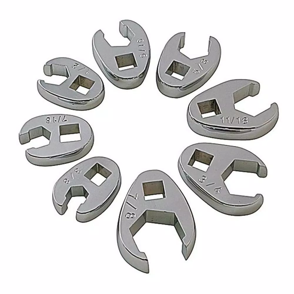 Wrenches SUNEX TOOLS 3/8 In. Drive Fractional Crowfoot Flare Nut Wrench Set (8-Piece) 3 Wrenches SUNEX TOOLS 3/8 In. Drive Fractional Crowfoot Flare Nut Wrench Set (8-Piece)