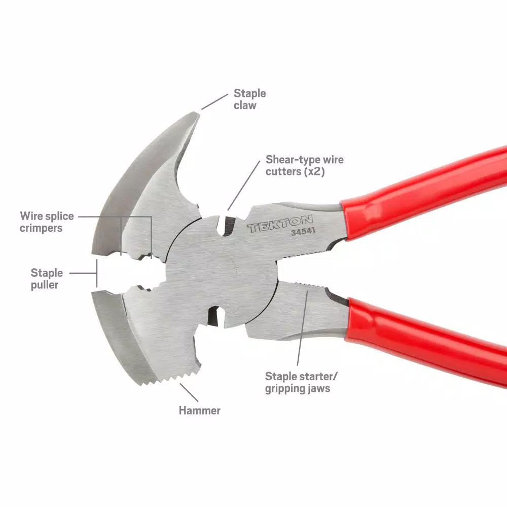 TEKTON 10-1/2 In. Fencing Pliers 5 TEKTON 10-1/2 In. Fencing Pliers - Image 3