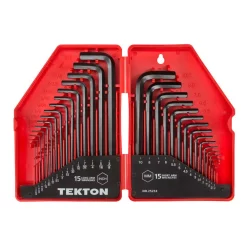 Hand Tool Sets TEKTON 0.028-3/8 In., 0.7-10 Mm Hex Key Wrench Set (30-Piece)