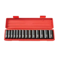 Hand Tool Sets TEKTON 1/2 In. Drive 11-32 Mm 6-Point Deep Impact Socket Set