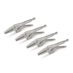 TEKTON 6 In. Long Nose Locking Pliers (4-Pack)
