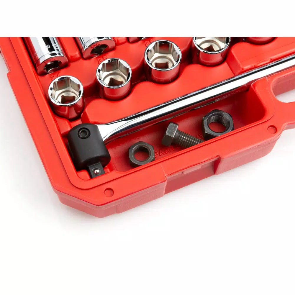 Hand Tool Sets TEKTON 3/16 In. To 3/4 In., 1/4 In. And 3/8 In. Drive 6-Point Socket And Ratchet Set (45-Piece) (5 Mm To 19 Mm) 10 Hand Tool Sets TEKTON 3/16 In. To 3/4 In., 1/4 In. And 3/8 In. Drive 6-Point Socket And Ratchet Set (45-Piece) (5 Mm To 19 Mm) - Image 8