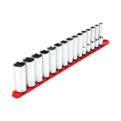 Ratchets & Sockets TEKTON 1/2 In. Drive Deep 6-Point Socket Set (15-Piece)