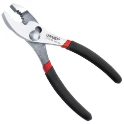 URREA 8 In. Long Heavy Duty Rubber Grip Slip Joint Pliers