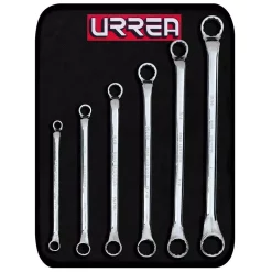Hand Tool Sets URREA Box End 45-Degrees 12-Point Chrome Wrench Set (6-Piece)