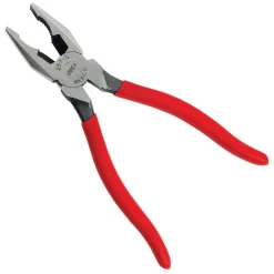 URREA 8-5/8 In. Long Rubber Grip Universal Pliers – Side Cutting, Curved Jaws