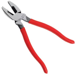 URREA 8-1/2 In. Long Rubber Grip Side-Cutting High Leverage Electrician’s Pliers