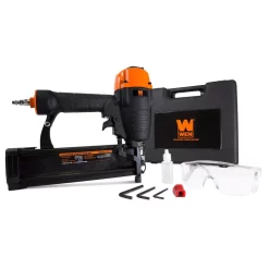Nail Guns WEN Pneumatic 16-Gauge Straight Finish Nailer With Carrying Case