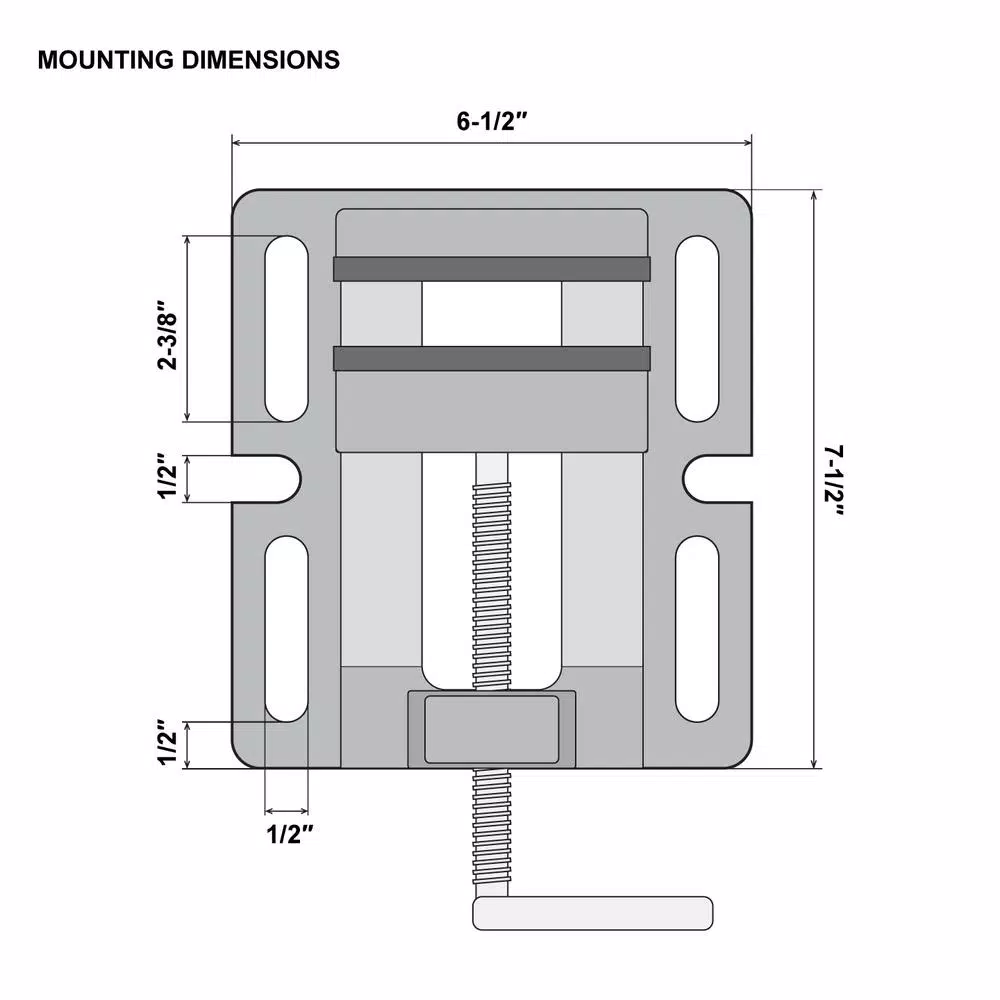 Fastening Tools WEN 4 In. Cast Iron Drill Press Vise 6 Fastening Tools WEN 4 In. Cast Iron Drill Press Vise - Image 4