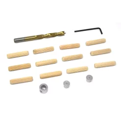 Woodworking Tool Accessories WEN 5/16 In. Wooden Doweling Kit With Drill Bit, Stop Collar And Fluted Birch Wood Dowels
