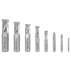 Woodworking Tool Accessories WEN 2-Flute HSS End Mill Set For Milling Machines (8-Piece)