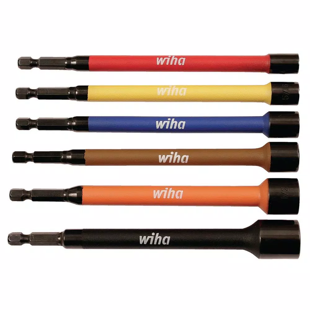Screwdrivers & Nut Drivers Wiha 6 In. Color Coded Magnetic Nut Setter Set Imperial OAL (6-Piece) 3 Screwdrivers & Nut Drivers Wiha 6 In. Color Coded Magnetic Nut Setter Set Imperial OAL (6-Piece)