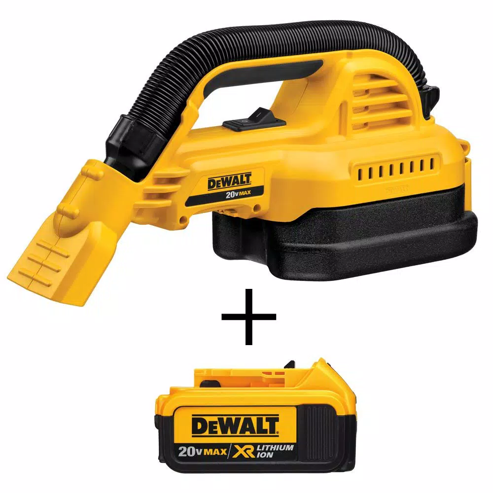 Wet & Dry Vacuums DEWALT 20-Volt 1/2 Gal. MAX Lithium-Ion Wet/Dry Portable Vacuum With Bonus 20-Volt MAX XR Li-Ion Premium Battery Pack 4.0 Ah 3 Wet & Dry Vacuums DEWALT 20-Volt 1/2 Gal. MAX Lithium-Ion Wet/Dry Portable Vacuum With Bonus 20-Volt MAX XR Li-Ion Premium Battery Pack 4.0 Ah