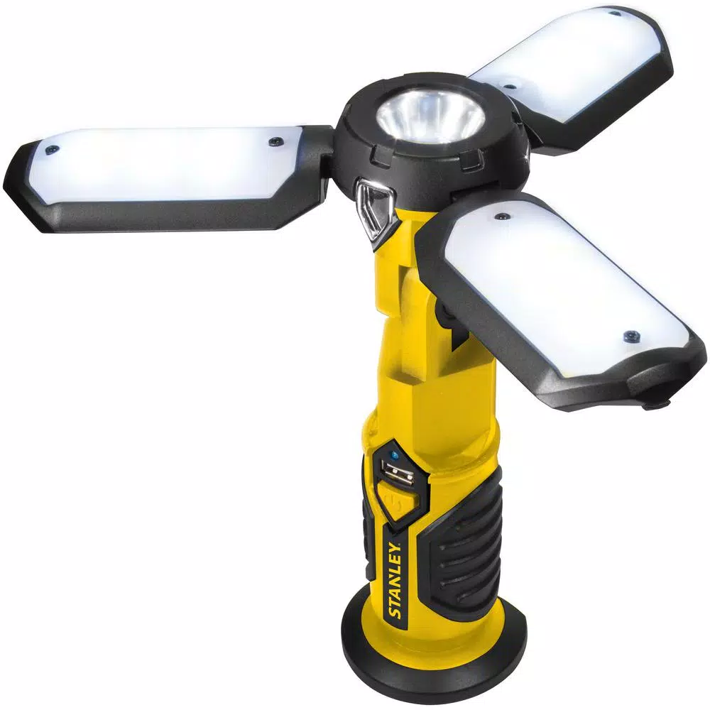 Handheld Spotlights Stanley Rechargeable 400 Lumens LED Satellite Work Light With USB Charger 3 Handheld Spotlights Stanley Rechargeable 400 Lumens LED Satellite Work Light With USB Charger