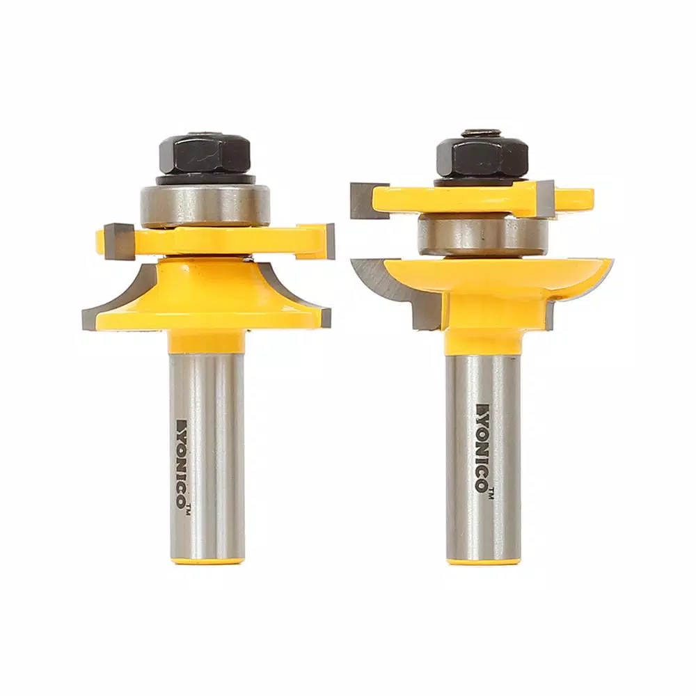 Woodworking Tool Accessories Yonico Rail And Stile Round Over 1/2 In. Shank Carbide Tipped Router Bit Set (2-Piece) 3 Woodworking Tool Accessories Yonico Rail And Stile Round Over 1/2 In. Shank Carbide Tipped Router Bit Set (2-Piece)